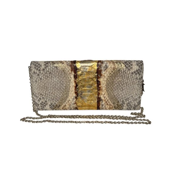 Christian Dior | Gold Python Chain Clutch - Picture 1 of 7